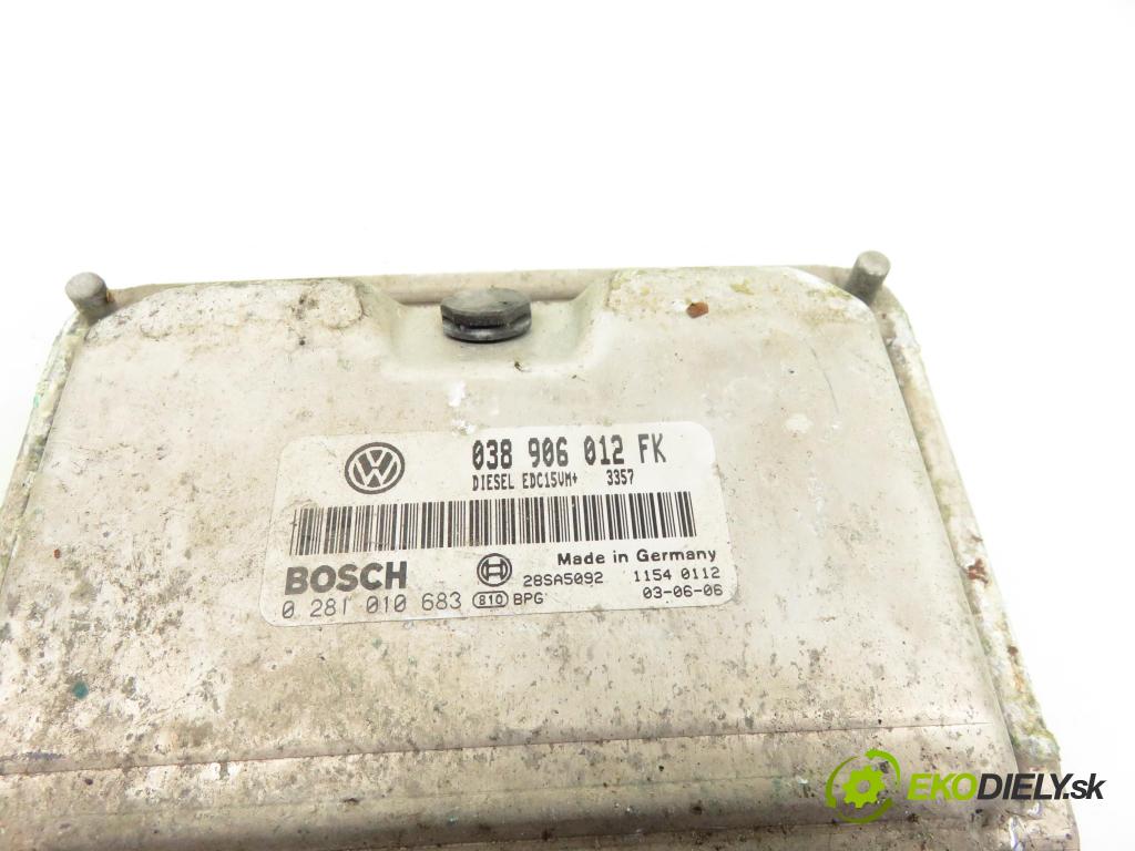SEAT LEON (1M1) HB 2003 81,00 1.9 TDI 110 - ASV 1896,00 řídící jednotka motora 038906012FK; 0281010683