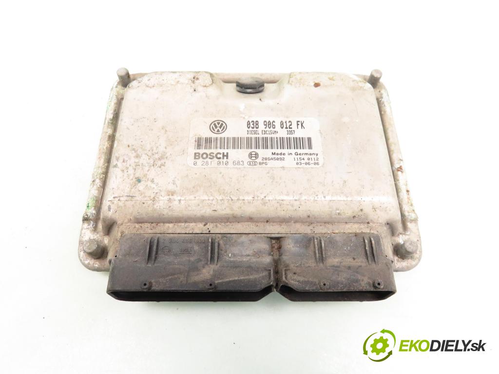 SEAT LEON (1M1) HB 2003 81,00 1.9 TDI 110 - ASV 1896,00 řídící jednotka motora 038906012FK; 0281010683