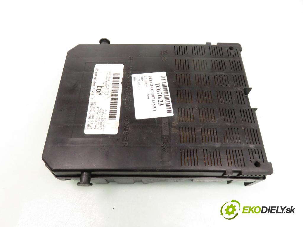 PEUGEOT 307 (3A/C) HB 2004 66,00 2.0 HDi 90 - RHY (DW10TD) 1997,00 MODUL BSI 9651196880; 9651197580