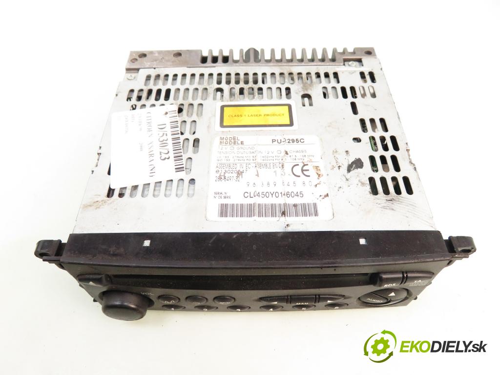 CITROEN XSARA (N1) HB 2000 66,00 2.0 HDi 90 - RHY (DW10TD) 1997,00 RADIO CD 9638984580