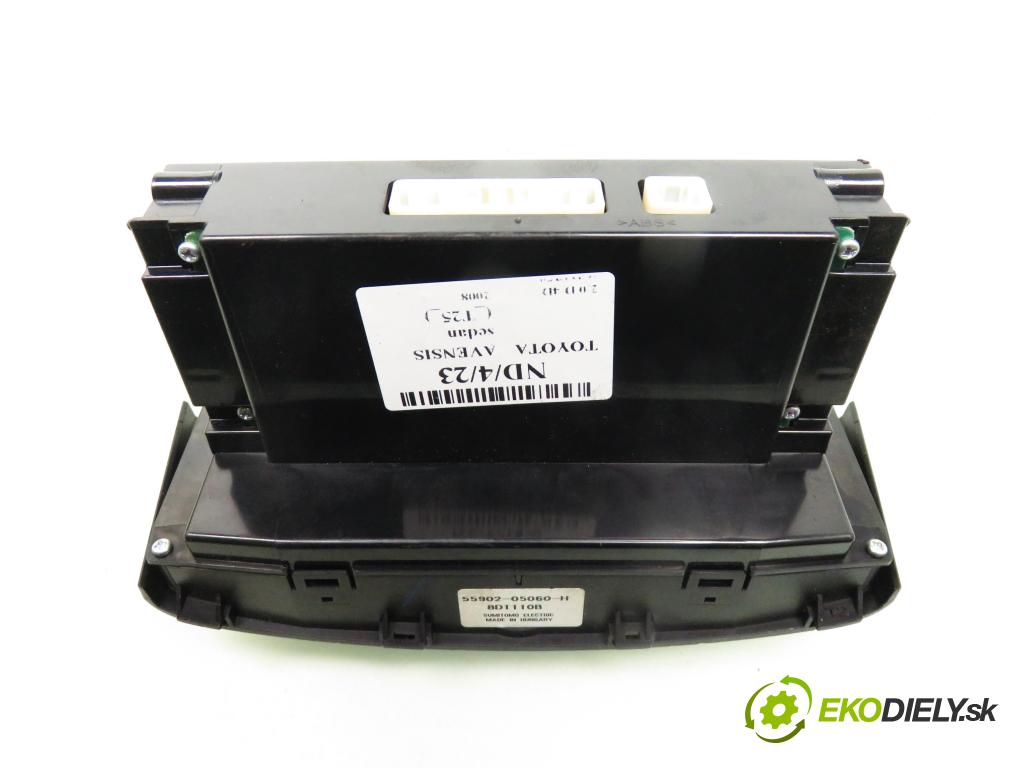 TOYOTA AVENSIS sedan (_T25_) SEDAN 2008 85,00 2.0 D-CAT 116- 1CD-FTV 1995,00 Panel kúrenia KLIMATRONIK 5590005281; MB1465706750; 5590205060H