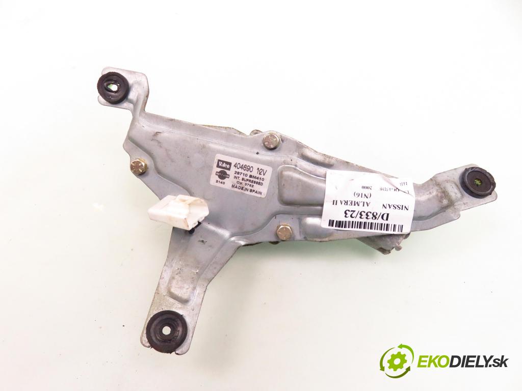 NISSAN ALMERA II (N16) HB 2000 66,00 1.5 - QG15DE 1498,00 Motorček stierače zadné 28710BM410 ; 404690