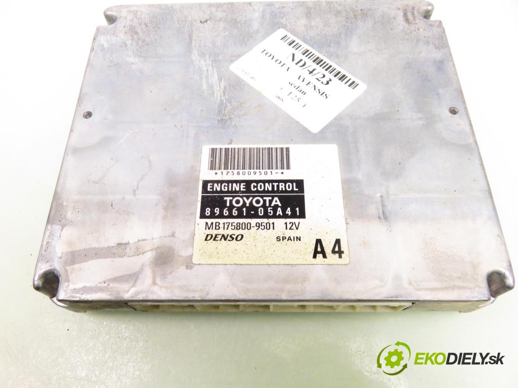 TOYOTA AVENSIS sedan (_T25_) SEDAN 2008 85,00 2.0 D-CAT 116- 1CD-FTV 1995,00 řídící jednotka motora 8966105A41; MB1758009501