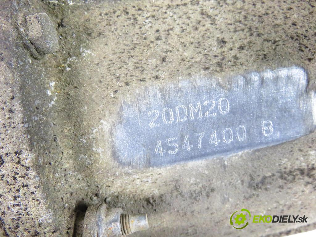 PEUGEOT 206 liftback (2A/C) HB 2002 66,00 2.0 HDI 90 - RHY 1997,00 Prevodovka MANUALNA 20DM20 ; 4547400B