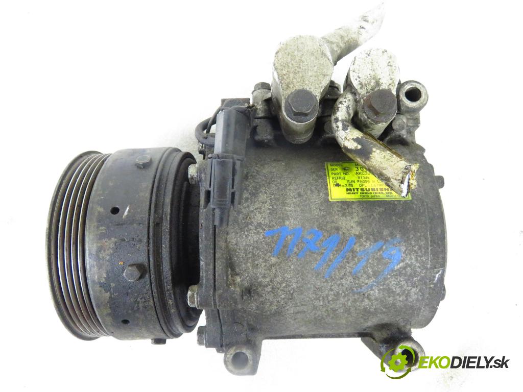 MITSUBISHI CARISMA (DA_) LIFTBACK 1999 66,00 1.6 (DA1A) - 4G92 (SOHC 16V) 1597,00 KOMPRESOR: klimatizace MSC90C ; 3005416 (Kompresory)