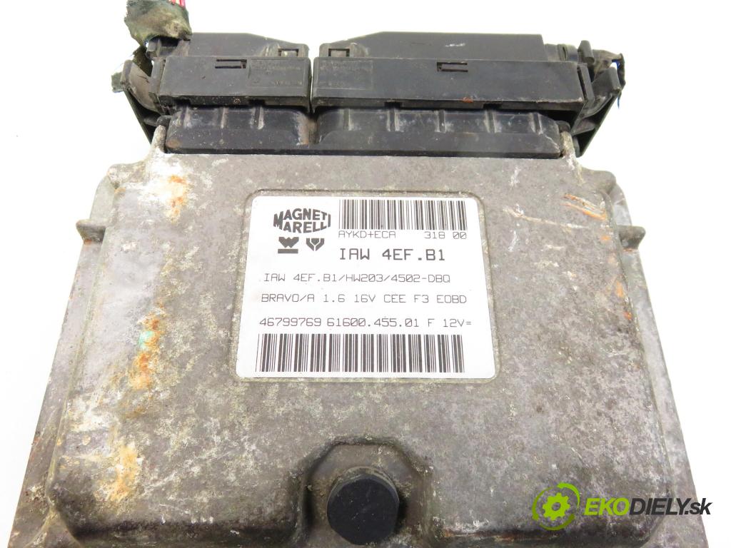 FIAT BRAVO I (182_) HB 2000 76,00 1.6 16V (182.AB) - 182 A4.000 1581,00 řídící jednotka motora IAW4EFB1 ; 46799769 ; 6160045501F