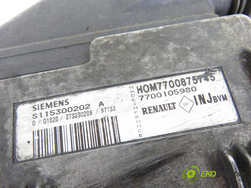 RENAULT MEGANE Scenic (JA0/1_) MINIVAN 1997 66,00 1.6 e (JA0F) - K7M 702 1598,00 řídící jednotka motora 7700105980 ; S115300202