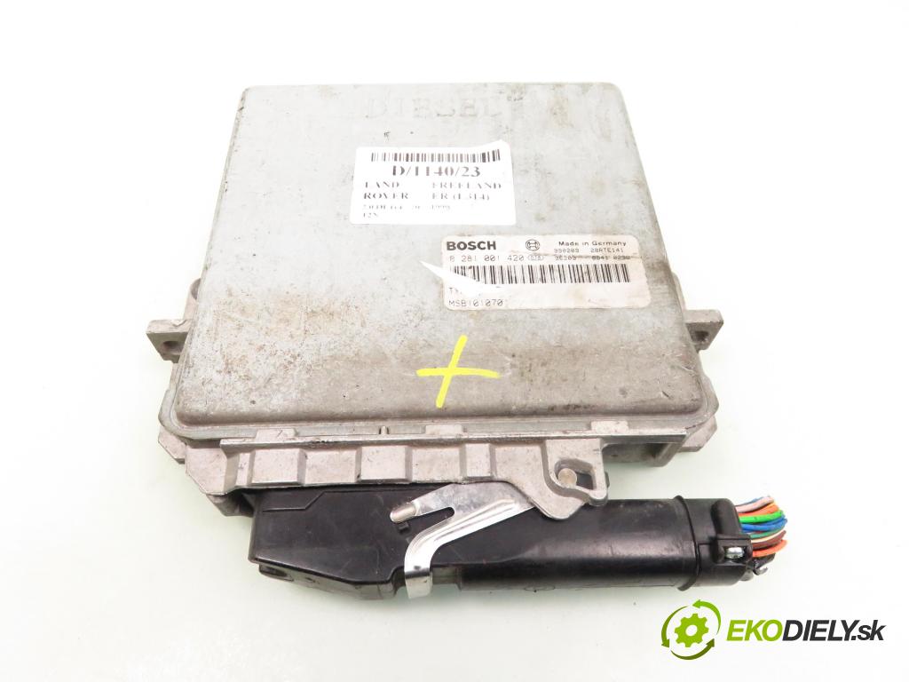 LAND ROVER FREELANDER (L314) TERENOWY 1999 72,00 2.0 DI 4x4 - 20 T2N 1994,00 Riadiaca jednotka Motor 0281001420 ; MSB101070