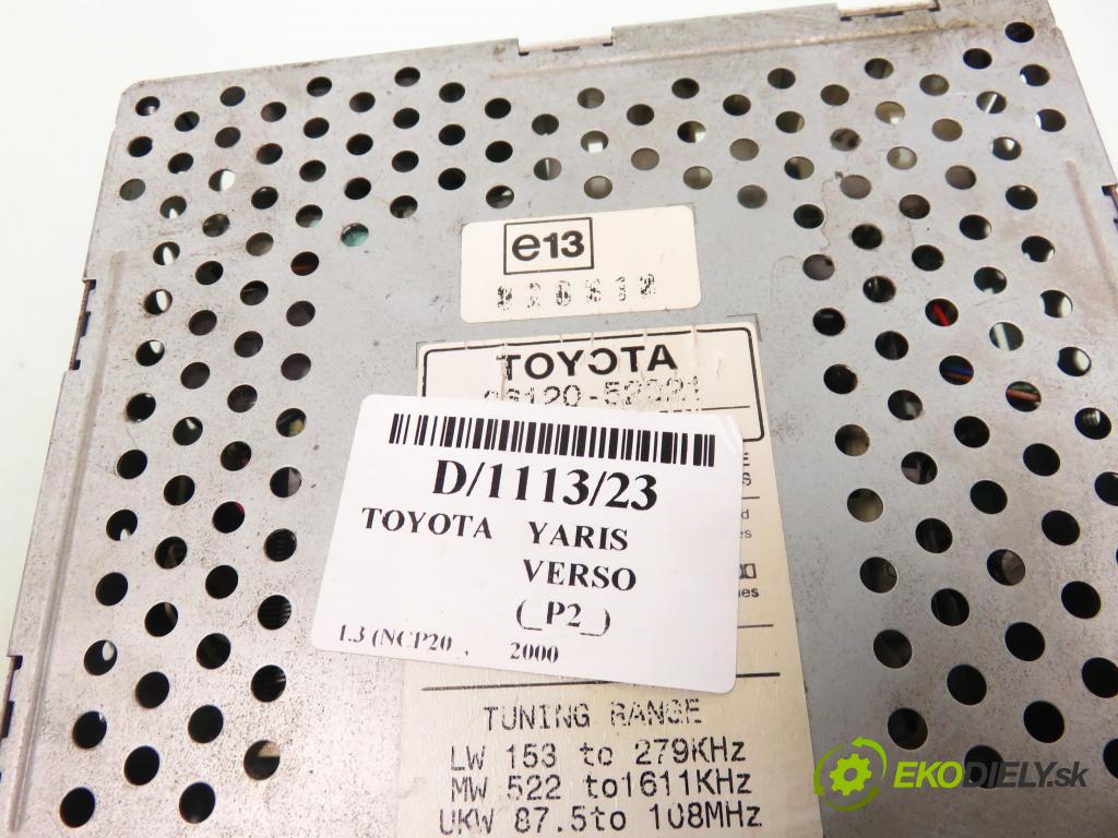 TOYOTA YARIS VERSO (_P2_) MINIVAN 2000 62,00 1.3 84 - 2NZ-FE 1299,00 RADIO Modul 8612052021