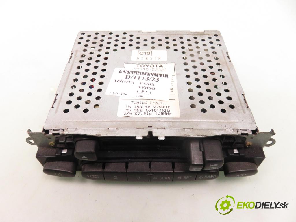 TOYOTA YARIS VERSO (_P2_) MINIVAN 2000 62,00 1.3 84 - 2NZ-FE 1299,00 RADIO Modul 8612052021