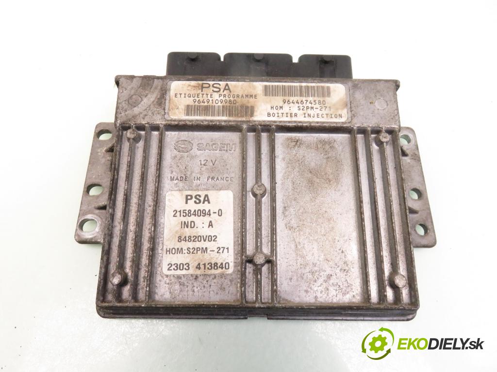CITROEN C5 I (DC_) LIFTBACK 2001 85,00 1.8 16V (DC6FZB, DC6FZE) - 6FZ (EW7J4) 1749,00 řídící jednotka motora 9649109980 ; 9644674580