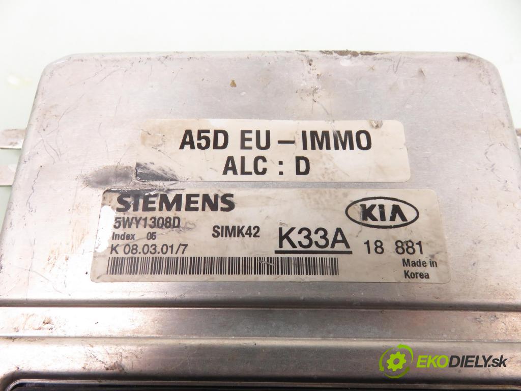 KIA RIO sedan (DC_) SEDAN 2002 60,00 1.3 - A3E 1343,00 řídící jednotka motora 5WY1308D ; K33A18881