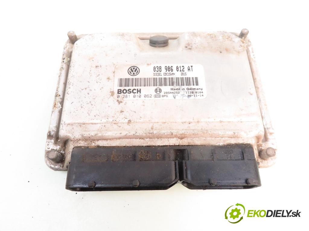 SEAT LEON (1M1) HB 2001 81,00 1.9 TDI - AHF 1896,00 Riadiaca jednotka Motor 038906012AT ; 0281010062