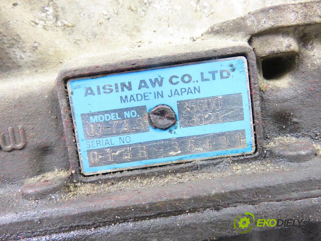 LEXUS IS I (JCE1_, GXE1_) SEDAN 1999 114,00 200 (GXE10) - 1G-FE 1988,00 Prevodovka automatická 3500053020 ; 0372LS ; 40A50019A15