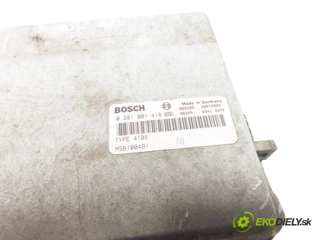 ROVER 400 (RT) SEDAN 1998 77,00 420 Di - 20 T2N 1994,00 Riadiaca jednotka Motor 0281001418 ; MSB100491