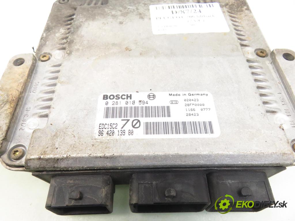 PEUGEOT 206 liftback (2A/C) HB 2002 66,00 2.0 HDI 90 - RHY 1997,00 Riadiaca jednotka Motor 0281010594 ; 9642013980
