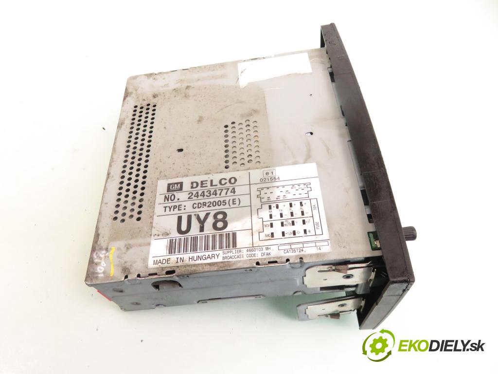 OPEL AGILA (A) (H00) MINIVAN 2000 55,00 1.2 16V - Z 12 XE 1199,00 RADIO CD 24434774 ; CDR2005