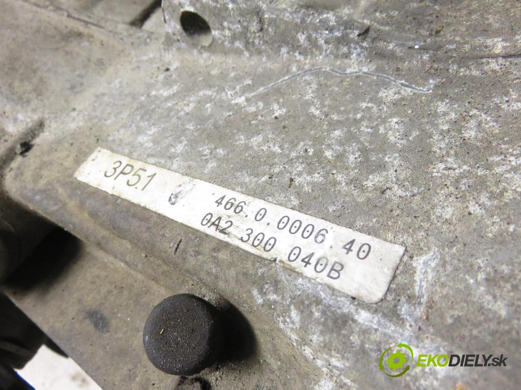 AUDI A4 Avant (8E5, B6) KOMBI 2004 120,00 2.5 TDI - BDG 2496,00 Prevodovka MANUALNA 0A2300040B