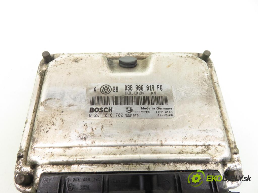 VW GOLF IV (1J1) HB 2002 96,00 1.9 TDI - ASZ 1896,00 Riadiaca jednotka Motor 038906019FG ; 0281010702