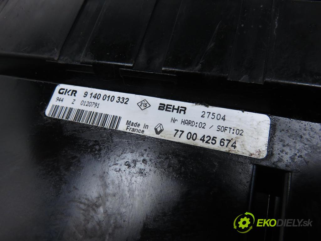 RENAULT LAGUNA I (B56_, 556_) LIFTBACK 1999 72,00 1.9 dTi (B56J) - F9Q 716 1870,00 Panel kúrenia KLIMATRONIK 7700425674 ; 9140010332