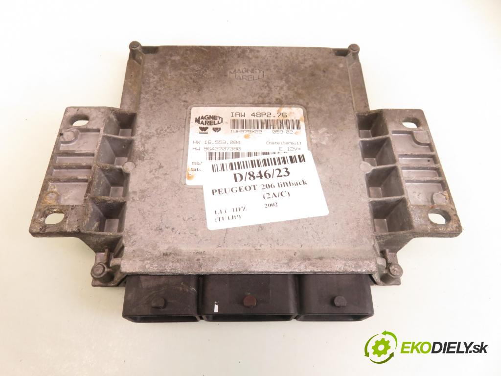 PEUGEOT 206 liftback (2A/C) HB 2002 44,00 1.1 60 - HFZ 1124,00 Riadiaca jednotka Motor IAW48P276 ; 9643707380