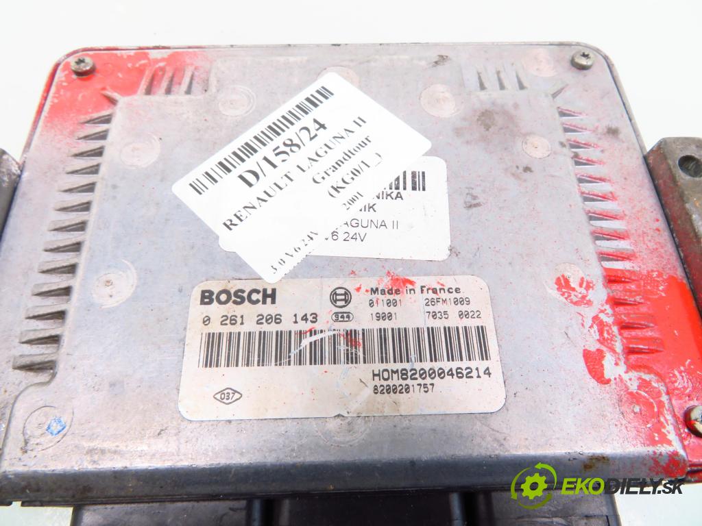 RENAULT LAGUNA II Grandtour (KG0/1_) KOMBI 2001 152,00 3.0 V6 24V (KG0D) - L7X 731 2946,00 řídící jednotka motora 0261206143 ; HOM8200046214