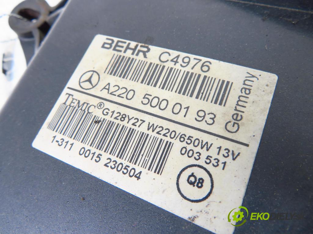 MERCEDES-BENZ KLASA S (W220) SEDAN 2004 145,00 S 320 CDI 197 - OM 613.960 3222,00 Ventilátor chladič vody A2205004704 ; A2205000193 ; 885002036