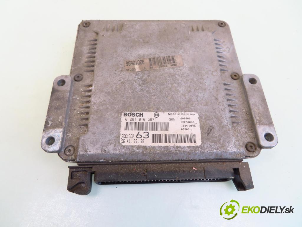 PEUGEOT 607 (9D, 9U) SEDAN 2000 98,00 2.2 HDI - 4HX (DW12TED4/FAP) 2179,00 Riadiaca jednotka Motor 0281010567 ; 9641188180