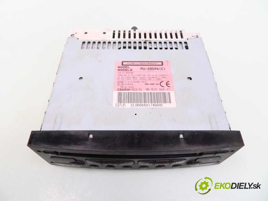 PEUGEOT 206 liftback (2A/C) HB 2006 55,00 1.4 75 - KFW 1360,00 RADIO CD 96610424XT