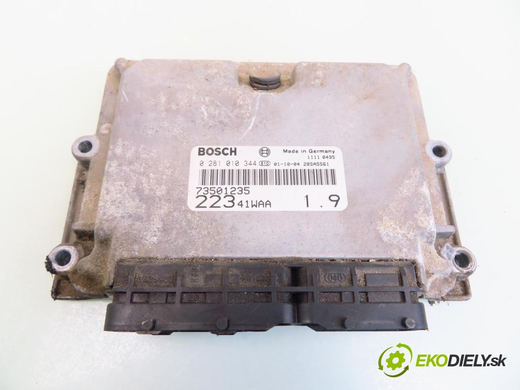 FIAT DOBLO nadwozie wielkoprzestrzenne (MPV) (119_, 223_) KOMBIVAN 2001 74,00 1.9 JTD 100 - 182 B9.000 1910,00 Riadiaca jednotka Motor 0281010344 ; 73501235