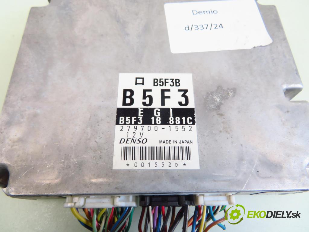 MAZDA DEMIO (DW) HB 2001 55,00 1.5 16V - B5 E 1498,00 Riadiaca jednotka Motor 2797001552 ; B5F318881C