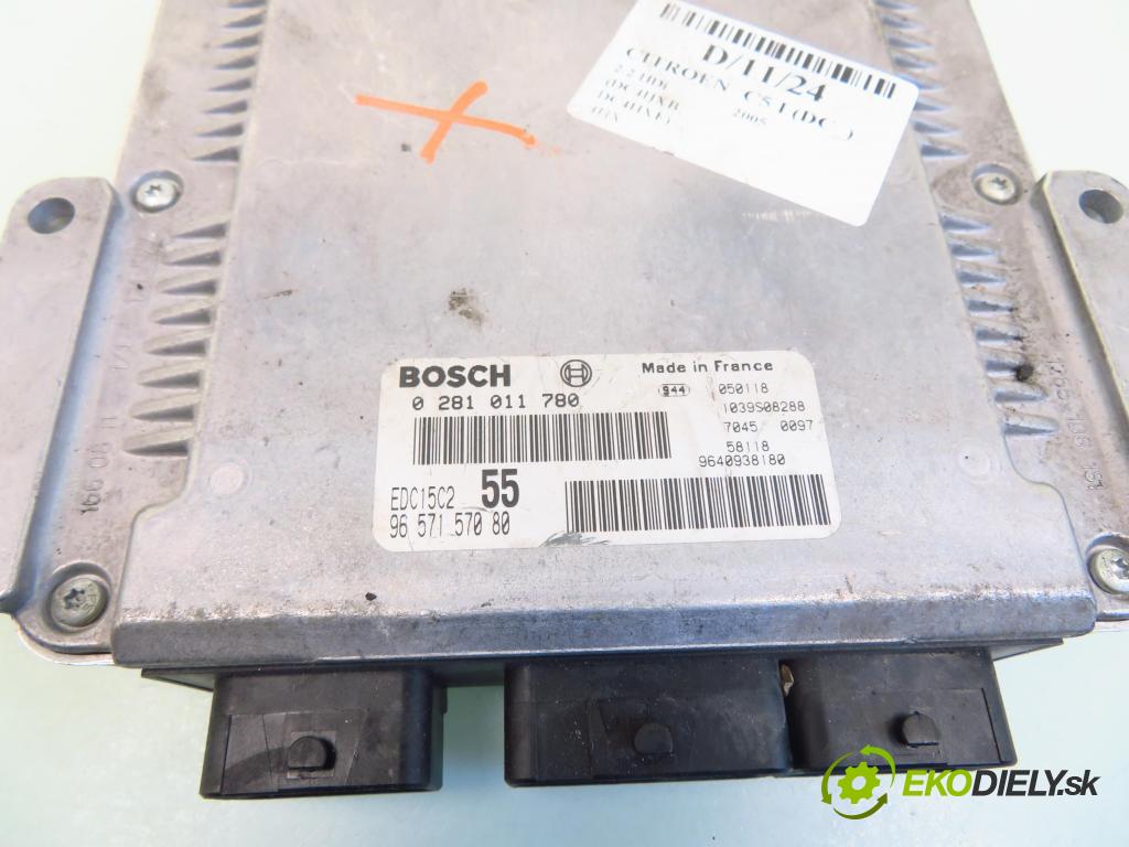 CITROEN C5 I (DC_) LIFTBACK 2005 98,00 2.2 HDi (DC4HXB, DC4HXE) - 4HX (DW12TED4/FAP) 2179,00 Riadiaca jednotka Motor 0281011780 ; 9657157080