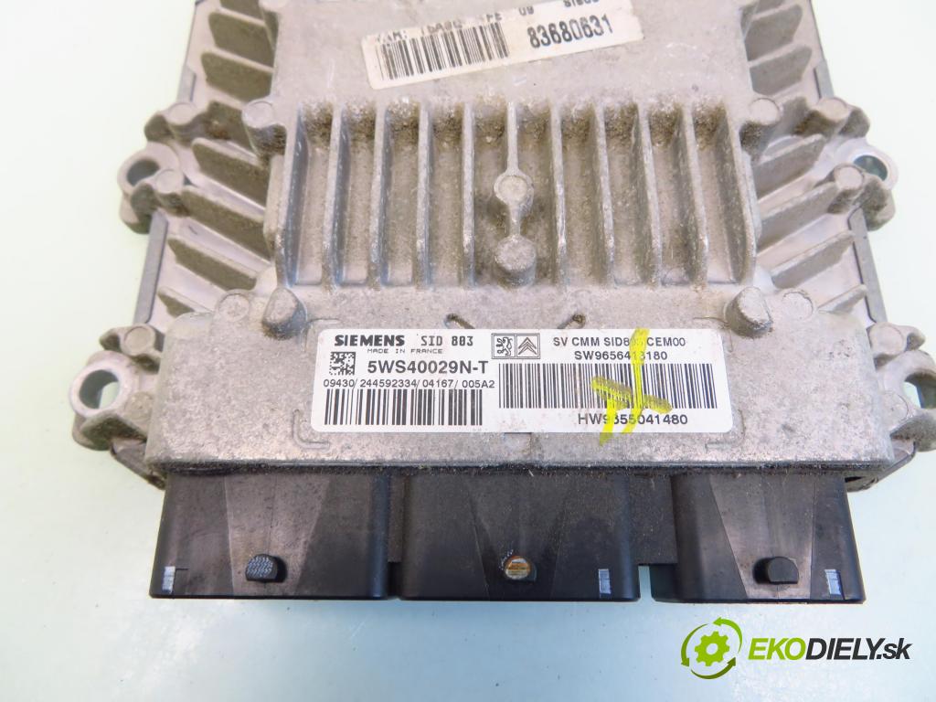PEUGEOT 307 (3A/C) HB 2004 100,00 2.0 HDi 135 - RHR 1997,00 Riadiaca jednotka Motor 5WS40029NT ; HW9655041480 ; SW9656413180