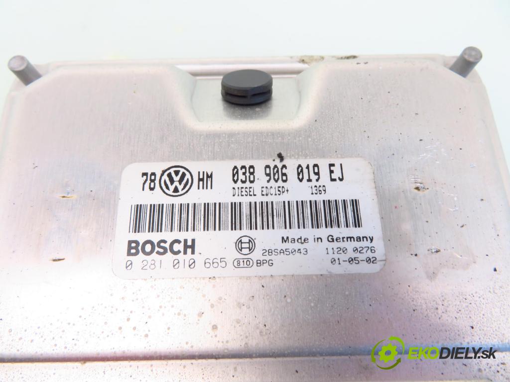 VW PASSAT B5.5 (3B3) SEDAN 2001 74,00 1.9 TDI PD 101 - AVB 1896,00 Riadiaca jednotka Motor 038906019EJ ; 0281010665