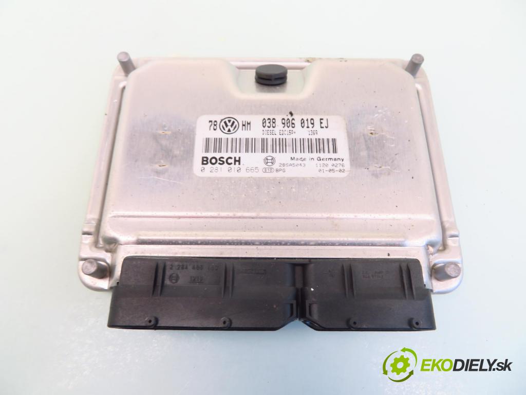 VW PASSAT B5.5 (3B3) SEDAN 2001 74,00 1.9 TDI PD 101 - AVB 1896,00 Riadiaca jednotka Motor 038906019EJ ; 0281010665