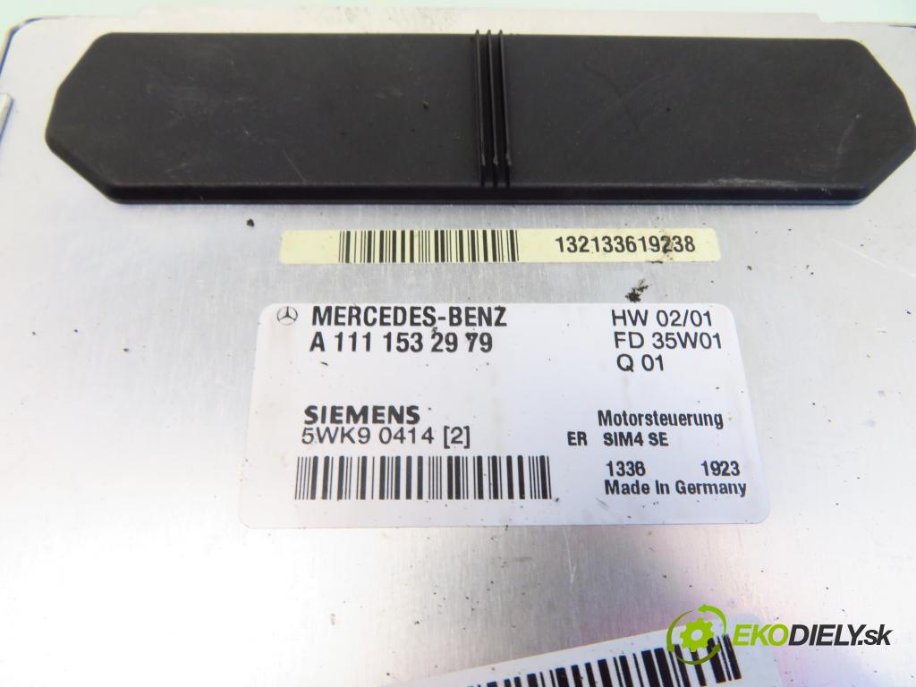 MERCEDES-BENZ KLASA C (W203) SEDAN 2001 95,00 C 180 (203.035) - M 111.951 1998,00 Riadiaca jednotka Motor A1111532979 ; 5WK90414