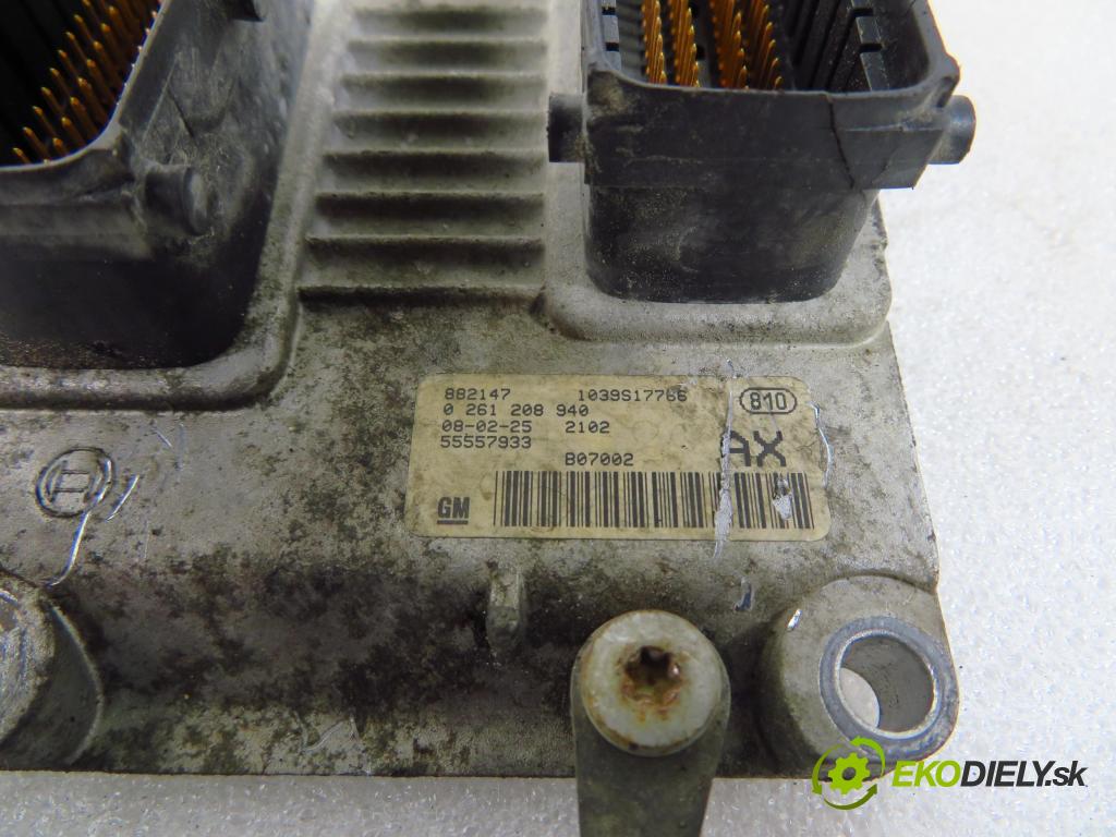 OPEL CORSA D (S07) HB 2007 59,00 1.2 LPG - Z 12 XEP 1229,00 Riadiaca jednotka Motor 0261208940 ; 55557933