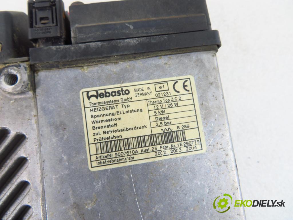 MAZDA 6 sedan (GG) SEDAN 2002 89,00 2.0 DI - RF5C 1998,00 Webasto 9000610A (Webasto ohřívače)