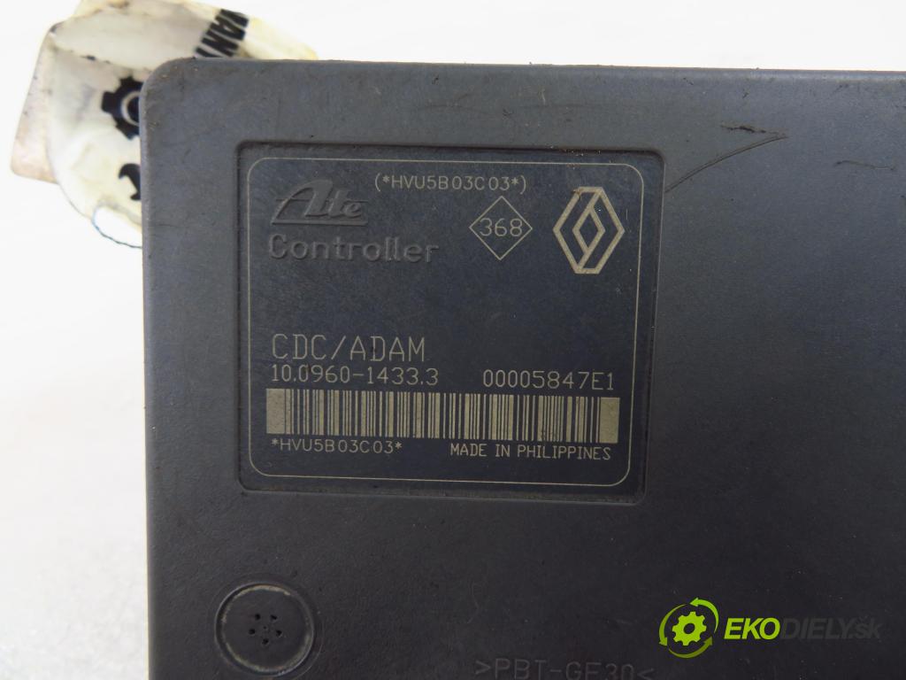 RENAULT VEL SATIS (BJ0_) HB 2005 102,00 2.2 dCi (BJ00) - G9T 606 2188,00 Pumpa ABS 10096014333 ; 8200159837E (Pumpa ABS)