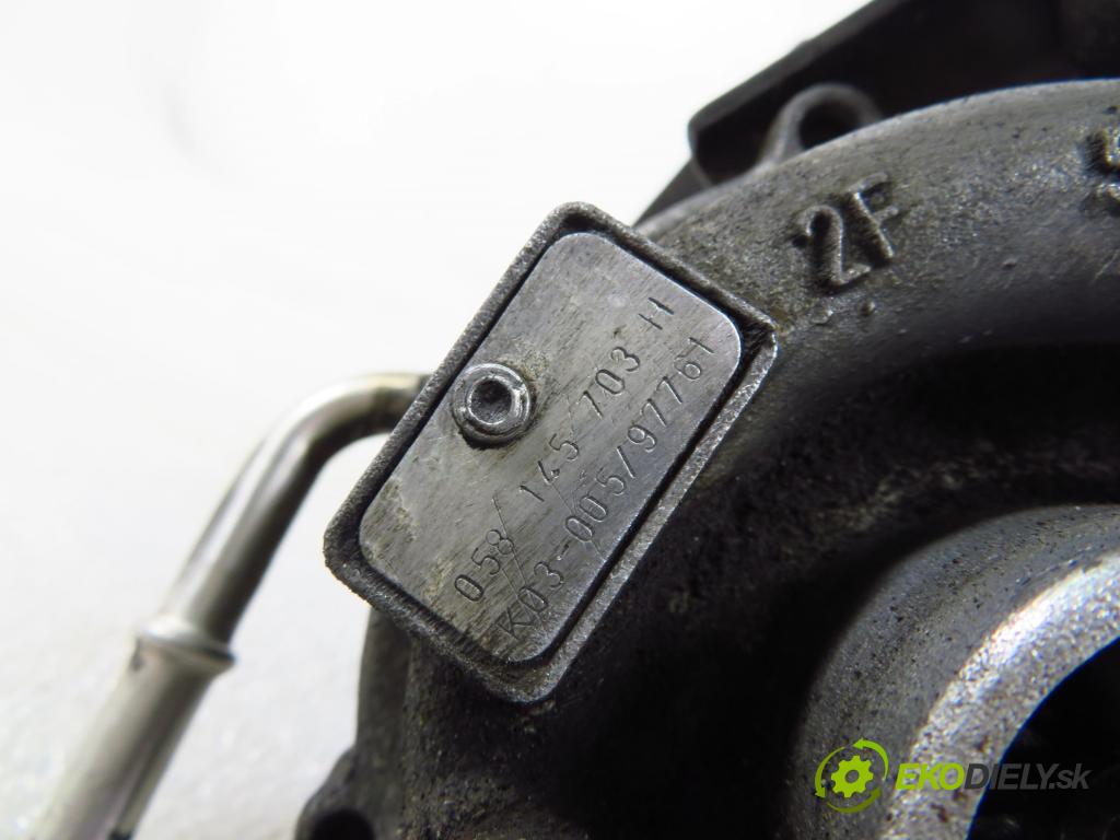 VW PASSAT B5 Variant (3B5) KOMBI 1998 110,00 1.8 T - AEB 1781,00 Turbodúchadlo 058145703H ; 53041015095D (Turbodúchadlo (kompletné))