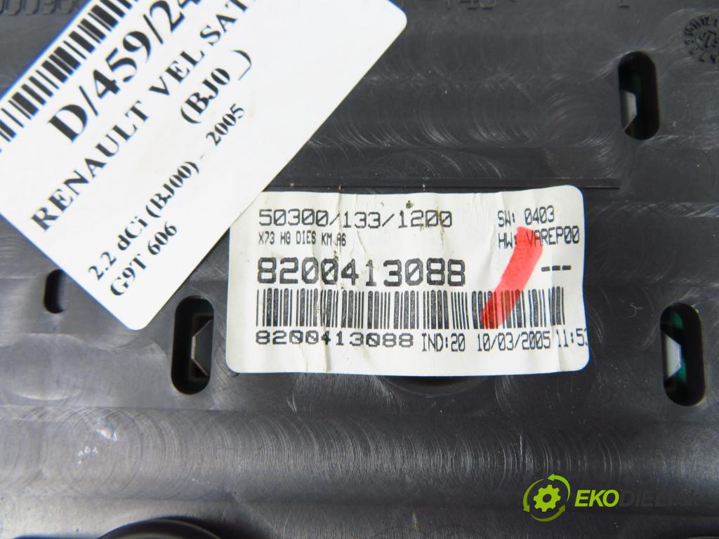 RENAULT VEL SATIS (BJ0_) HB 2005 102,00 2.2 dCi (BJ00) - G9T 606 2188,00 Prístrojovka elektrický 8200413088 ; 8200326981