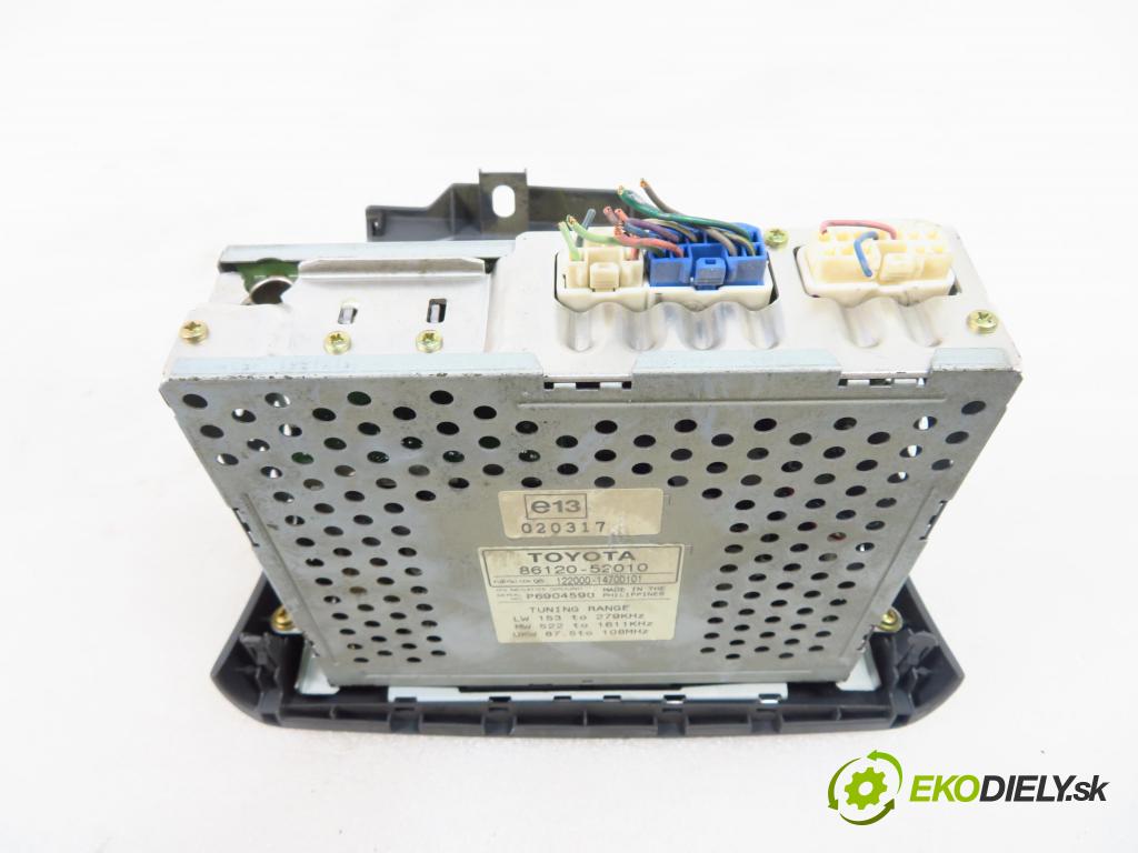 TOYOTA YARIS (_P1_) HB 1999 50,00 1.0 VVT- i 68 - 1SZ-FE 998,00 RADIO Modul 8612052010