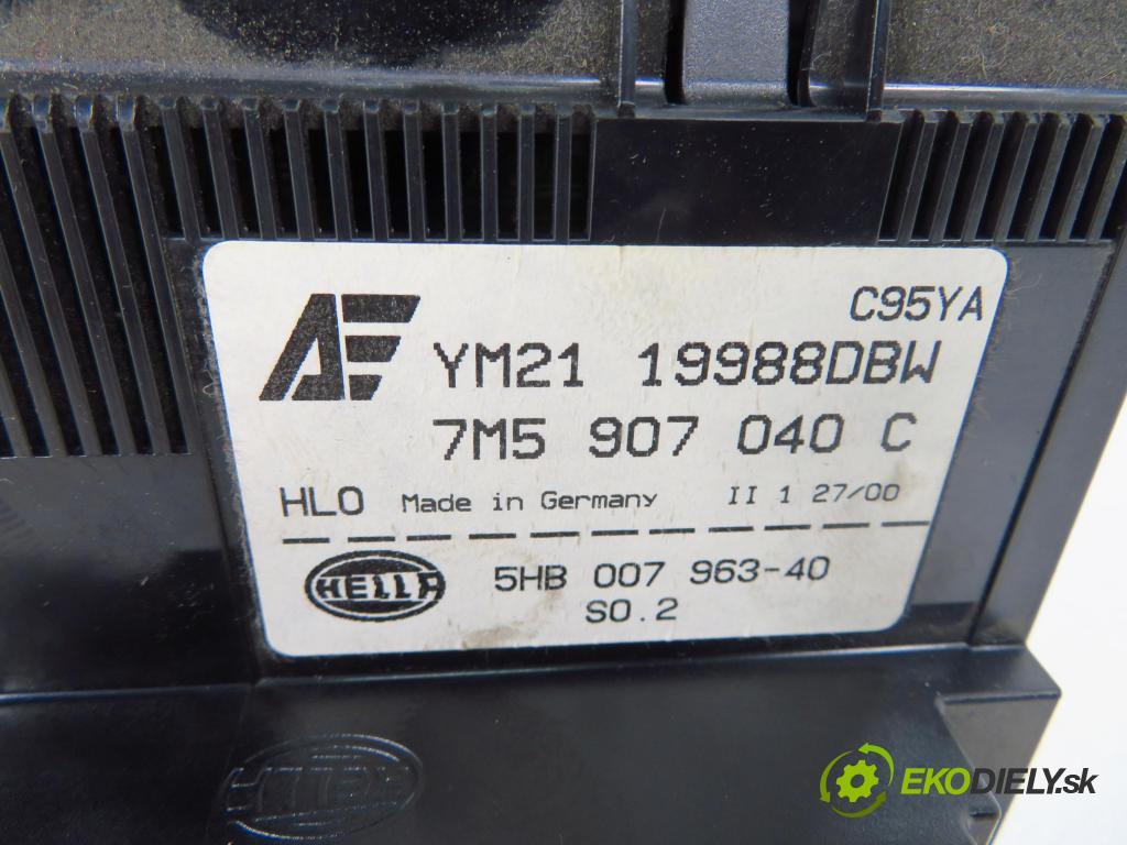 FORD GALAXY (WGR) MINIVAN 2000 107,00 2.3 16V DOHC 146 - E5SA 2295,00 Panel kúrenia KLIMATRONIK 7M5907040C ; YM2119988DBW ; 5HB00796340