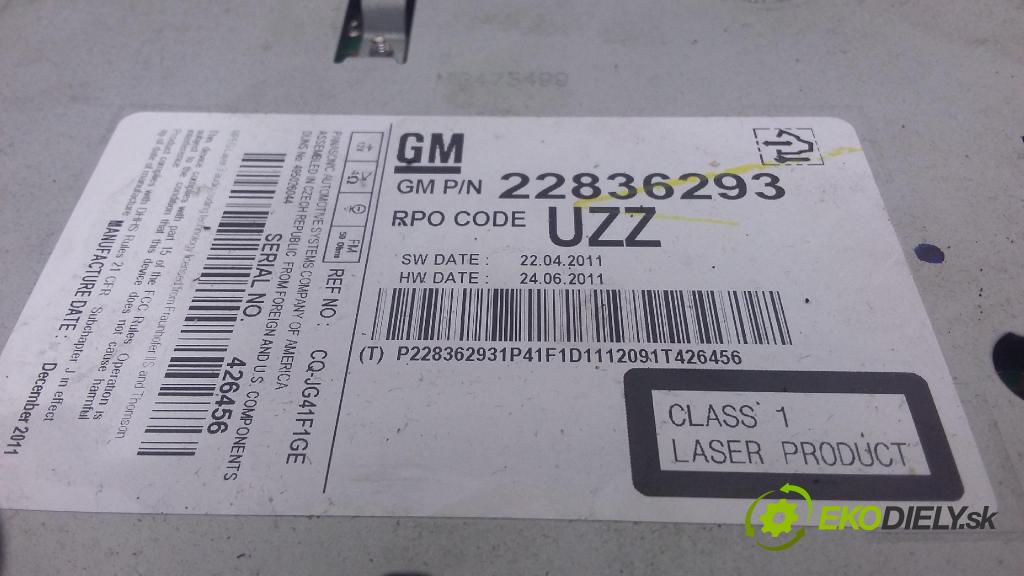 Opel Astra 2012 Radio I Navigácia: 22836293