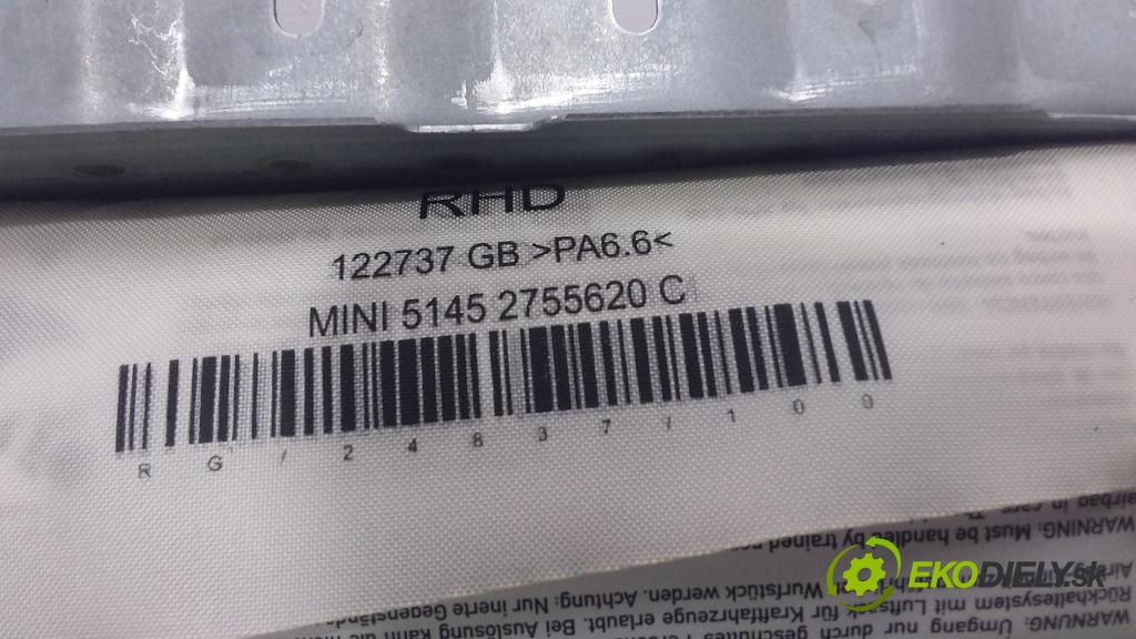 Mini Cooper 2007 Airbag: Cestující: x 39275573501