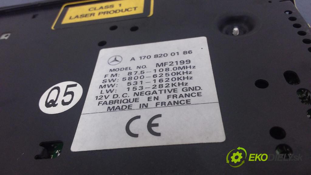 Mercedes-benz Vaneo 2002 Radio I Navigácia: A1708200186