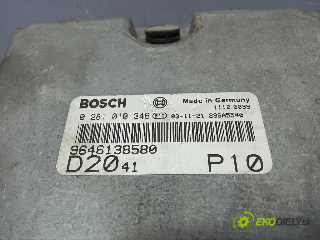 Citroen Jumper 2003 řídící jednotka Motor: 9646138580