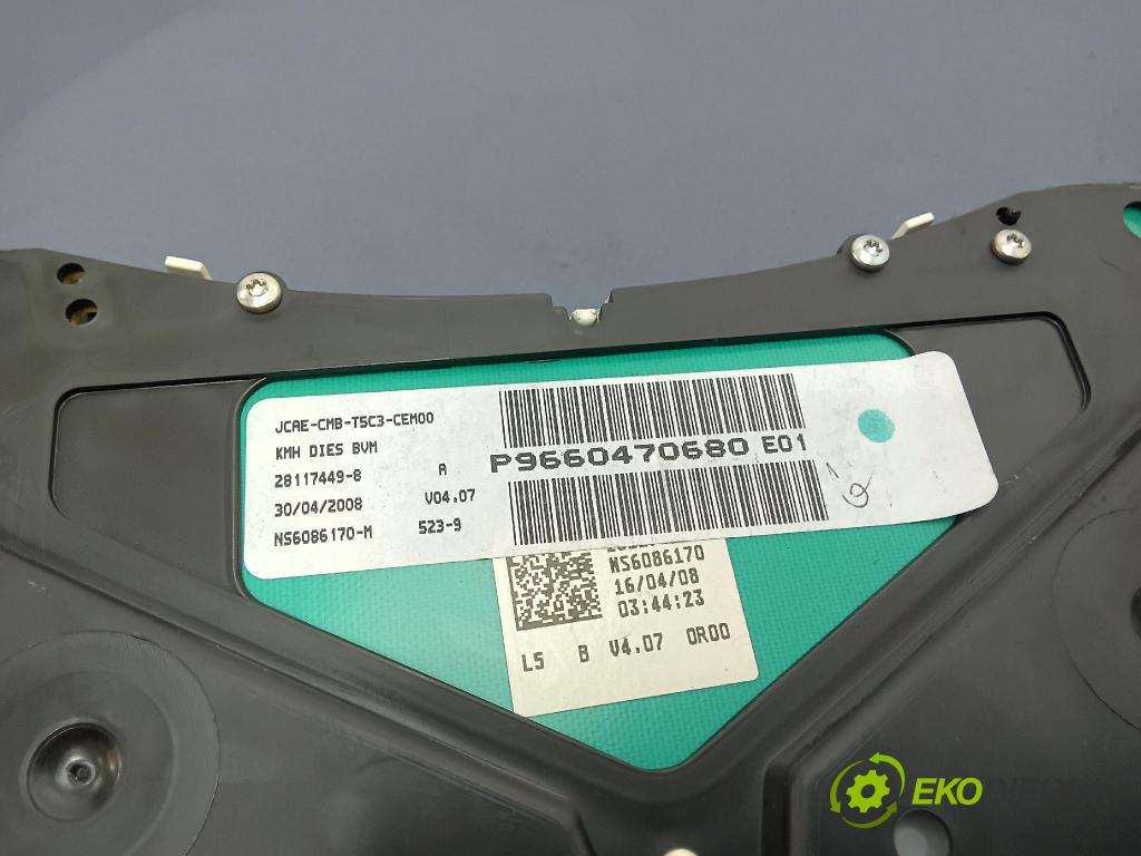 Peugeot 307 2006 Přístrojová deska P9660470680