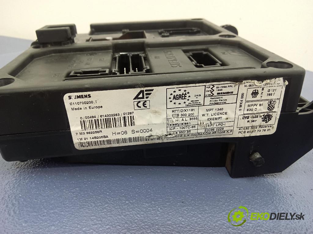 Seat Alhambra 2002 skrinka Poistky: 7M3962258R