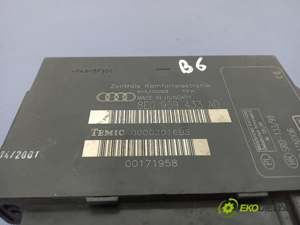 Audi A4 2002 řídící jednotka Komfortu 8E0959433AD